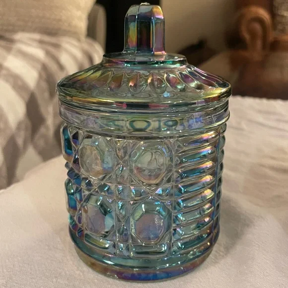 Vintage Indiana Glass Windsor Royal Brighton sugar bowl with a lid. - Picture 4 of 17